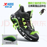 特步（XTEP）兒童童鞋中性緩震耐磨大國(guó)少年籃球鞋 黑/熒光電綠 35碼 曬單實(shí)拍圖
