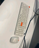 宏碁（acer）無(wú)線(xiàn)鍵盤(pán)鼠標套裝藍牙雙模臺式電腦筆記本用靜音辦公商務(wù)可充電長(cháng)續航機械手感適用于Mac平板手機 暖白-鍵鼠套裝【電量顯示屏+2.4G無(wú)線(xiàn)+藍牙】 曬單實(shí)拍圖