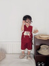 G.DUCKKIDS小黃鴨周歲禮服男寶寶抓周衣服女漢服百日宴百天滿(mǎn)月嬰兒套裝夏季 紅色+香囊 90 建議1~2歲【 80-90cm】cm 曬單實(shí)拍圖