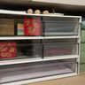 得力（deli）組合抽屜收納盒辦公學(xué)生宿舍桌面疊加大容量收納箱柜文件分類(lèi)儲物盒子化妝品雜物防塵整理盒 【A4】單層1格-象牙白 曬單實(shí)拍圖