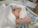 愛(ài)寶適嬰兒帽子夏款新生兒胎帽囟門(mén)帽空頂遮陽(yáng)帽透氣太陽(yáng)帽米色小花S235 曬單實(shí)拍圖
