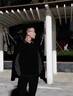皮爾卡丹（pierre cardin）羊·毛秋冬新款打底男士長(cháng)袖襯衫領(lǐng)假兩件男冬季潮流套頭針織衫 Q111毛衣黑色 L 曬單實(shí)拍圖