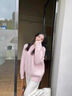 媛舍（YUANSISE）孕婦裝秋裝套裝新款休閑洋氣時(shí)尚褲子兩件套小個(gè)子孕婦毛衣秋冬 粉色上衣(單件) L 曬單實(shí)拍圖