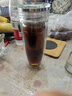 XDO雙層玻璃杯茶杯茶水分離水杯男士辦公車(chē)載隔熱防燙高硼硅 曬單實(shí)拍圖