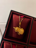 老鋪黃金古法手工足金花絲葫蘆（2號）吊墜（配繩） 金重約25.8g 曬單實(shí)拍圖