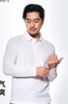 拇指白小T2025秋季新款長(cháng)袖POLO衫男翻領(lǐng)純色休閑打底衫上衣男裝 皓白 M 曬單實(shí)拍圖