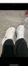 斯凱奇（Skechers）女鞋秋冬小白熊休閑鞋子厚底增高百搭運(yùn)動(dòng)軟底老爹鞋99999863 白色/海軍藍(lán)色/WNV 38 曬單實(shí)拍圖
