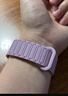 典元適用于蘋(píng)果Ultra手表硅膠表帶apple watch s10 iwatch ultra 3/2/1 S9/8/7/S6/5/4/SE/11磁吸表帶 【升級款】淺紫/粉（小號38/40/41mm） 曬單實(shí)拍圖