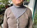 暢印秋冬毛線(xiàn)脖套女護頸椎圍脖加厚保暖針織圍巾三角巾時(shí)尚套頭假領(lǐng)子 黑色  60cm以下 曬單實(shí)拍圖