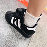 阿迪達斯 （adidas）Superstar2貝殼頭運動(dòng)青少年板鞋金晨同款JH9977黑色36.5碼 曬單實(shí)拍圖