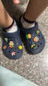 卡駱馳（CROCS）貝雅兒童洞洞鞋男女童戶(hù)外包頭沙灘鞋拖鞋/207013/207012 深藍色-410 35 (215mm) 曬單實(shí)拍圖