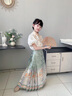 G.DUCKKIDS小黃鴨童裝漢服女童馬面裙套裝春秋款親子母女裝中國(guó)風(fēng)唐裝表演服 006繡綠色襯衫 110 尺碼4~5歲【100-110cm】 曬單實(shí)拍圖