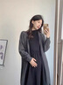 茵拉美孕婦連衣裙套裝韓版寬松慵懶針織內(nèi)搭毛衣裙外套2025新款秋冬衣服 灰色外套+黑色連衣裙 L 曬單實拍圖