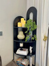 馳射廣東佛山臥室實(shí)木轉角書(shū)架落地置物架客廳角柜墻角收納架簡(jiǎn)易拐角 轉角角柜 50*50*183cm 【黑】 曬單實(shí)拍圖