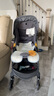 好孩子（gb）小情書D619 0-3歲可坐可躺輕便遛娃車單手折疊嬰兒推車 魅影灰 曬單實(shí)拍圖