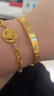 周大生黃金手鐲足金百福吉言手鐲簡(jiǎn)約送老婆送媽媽送父母長(cháng)輩生日禮物女 金重約9g 56# 曬單實(shí)拍圖