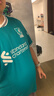 adidas利物浦球迷版第二客場(chǎng)速干舒適足球短袖球衣男裝阿迪達斯   海綠色   3XL 曬單實(shí)拍圖