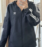 adidas經(jīng)典三條紋運(yùn)動(dòng)連帽夾克外套男女秋季阿迪達(dá)斯三葉草 黑色   XL 曬單實(shí)拍圖