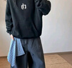 CHINISM CH赤塵經(jīng)典簡約logo印花連帽衛(wèi)衣男士春秋款休閑情侶帽衫上衣 黑色 （偏寬松，建議拍小一碼） L 曬單實(shí)拍圖