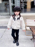 BABO PANDA巴布熊貓童裝女童外套秋冬裝2025新款女孩加厚毛毛衣兒童保暖上衣米白色100 建議2~3歲【 90-100cm】cm 曬單實(shí)拍圖