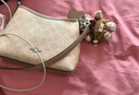 蔻馳（COACH）【品牌直供】LAUREL女士小號(hào)HOBO手提單肩流浪包 沙黃色拼灰褐色 曬單實(shí)拍圖