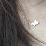 心言心語(yǔ)小狗鉆石項鏈女可愛(ài)骨頭玫瑰金吊墜童趣少女送女友禮物七夕情人節 曬單實(shí)拍圖