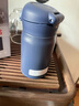 膳魔師（THERMOS）2024日本膳魔師保溫杯男女便攜不銹鋼超輕可愛(ài)迷你水杯子250毫升 藍黑250ml 曬單實(shí)拍圖
