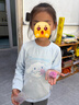 Hello Kitty兒童長(cháng)袖t恤女童圓領(lǐng)打底衫中大童上衣秋裝 G021天使藍 130cm  曬單實(shí)拍圖