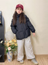 巴布豆（BOBDOG）95絨兒童羽絨服A類(lèi)抗菌三防面料中小學(xué)生男童女童連帽保暖外套 黑色 【A類(lèi)面料 貼身可穿】95絨 140 【約身高125-135cm 體重60斤】 曬單實(shí)拍圖