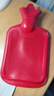 OIMG上海永字熱水袋 橡膠灌水暖水袋 暖·宮暖腳加厚斜紋 單面斜紋1L中號(紅色)+布套 曬單實(shí)拍圖