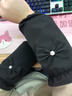 察今防水袖套女秋冬2025新款蝴蝶結可愛(ài)短款防污防臟成人上班工作套袖 防水珍珠結袖【黑色】 曬單實(shí)拍圖