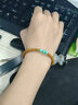 乘鯉橄欖核核尖核壁手串搭配綠松男文玩佛珠女飾品手鏈情侶款5mm+ 曬單實(shí)拍圖