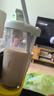 Glasslock玻璃杯進口帶蓋大容量男女夏季高顏值冷萃杯吸管刻度杯綠色450ml  曬單實拍圖