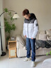 鴨鴨【320g充絨】羽絨服男短款2025冬季新款加厚零下極寒面包服外套 青光黑色 L (建議130-150斤) 曬單實拍圖