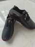 斷碼清倉品牌鞋大碼超軟牛筋底媽媽春秋款中老年皮鞋一腳蹬跳舞鞋 黑色 39 (245mm) 曬單實(shí)拍圖