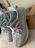 阿迪達(dá)斯Yeezy350可燃冰椰子夏日透氣青少年學(xué)生休閑鞋 36.5 曬單實(shí)拍圖