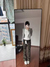 燦圖美式高街迷彩微喇牛仔褲男秋季痞帥hiphop工裝褲潮流設計直筒褲子 迷彩色 XL 曬單實(shí)拍圖
