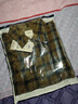 SIMWOOD/簡(jiǎn)木男裝【寬松版】280g水洗復古磨毛格子長(cháng)袖襯衫男S13250665 復古黑咖格 3XL (建議181-200斤) 曬單實(shí)拍圖