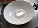 7英寸純白霜月盤牛肉面餐具碗創(chuàng)意商用家用大湯碗釉彩簡約高級(jí)碗 7英寸純白橫紋碗【1只裝】 曬單實(shí)拍圖