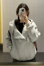 不規則雙拉鏈連帽早秋外套女2025新款春秋季薄款休閑加絨開(kāi)衫衛衣 灰色【春秋薄款】 M 曬單實(shí)拍圖