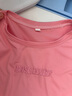 沐霓字母刺繡修身短袖T恤夏季新款韓版女學(xué)生上衣粉色圓領(lǐng)小個(gè)子 L 曬單實(shí)拍圖