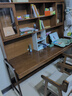 風(fēng)葉青青北歐實(shí)木書(shū)桌雙人桌家用臥室可升降中小學(xué)生學(xué)習桌書(shū)架儲物寫(xiě)字桌 實(shí)木單桌+09升降椅*2(胡桃色) 180cm*60cm*75cm雙抽屜 曬單實(shí)拍圖
