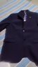羅蒙（ROMON）【西服+馬甲+西褲】西服套裝男商務(wù)職業(yè)結婚禮服外套藏藍5XL 曬單實(shí)拍圖
