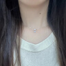 DAWOS925純銀水滴項鏈女夏季超仙小眾高級感百搭簡(jiǎn)約設計鋯石鎖骨鏈潮 水滴項鏈女 曬單實(shí)拍圖