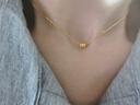 水貝黃金小蠻腰項鏈足金小蠻腰黃金項鏈轉運珠送老婆送女友情人節生日 小蠻腰套鏈（約3g）多退少補 40cm+3cm 曬單實(shí)拍圖