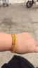 賽菲爾黃金手鏈男女硬金足金盤(pán)纏金送老婆新年禮物配繩約1.3克 曬單實(shí)拍圖