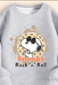 史努比（SNOOPY）童裝兒童套裝男女童衛衣衛褲2件套秋季新款 灰格子+藏青太空 130 曬單實(shí)拍圖