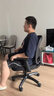 得力（deli）4900S 人體工學(xué)靠背辦公椅/電腦椅/職員椅 可升降轉(zhuǎn)椅舒棉坐墊 黑 曬單實拍圖