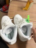 森馬男鞋夏季爆款真皮高幫百搭休閑輕奢小白鞋潮流運動(dòng)厚底內增高板鞋 米色 41 曬單實(shí)拍圖