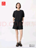 優(yōu)衣庫女裝麻棉短褲/休閑褲子473696 09 黑色 L /160/70A 曬單實(shí)拍圖